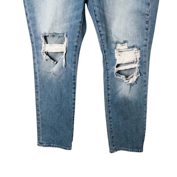 Madewell 26 Curvy Perfect Vintage Distressed Ripped Jeans High Waist Blue #NC352 - Picture 6 of 13